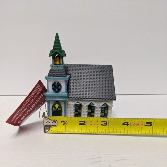 Xmas Christmas Village Steepled Church building, Cobblestone Corners Collection - Picture 6 of 8